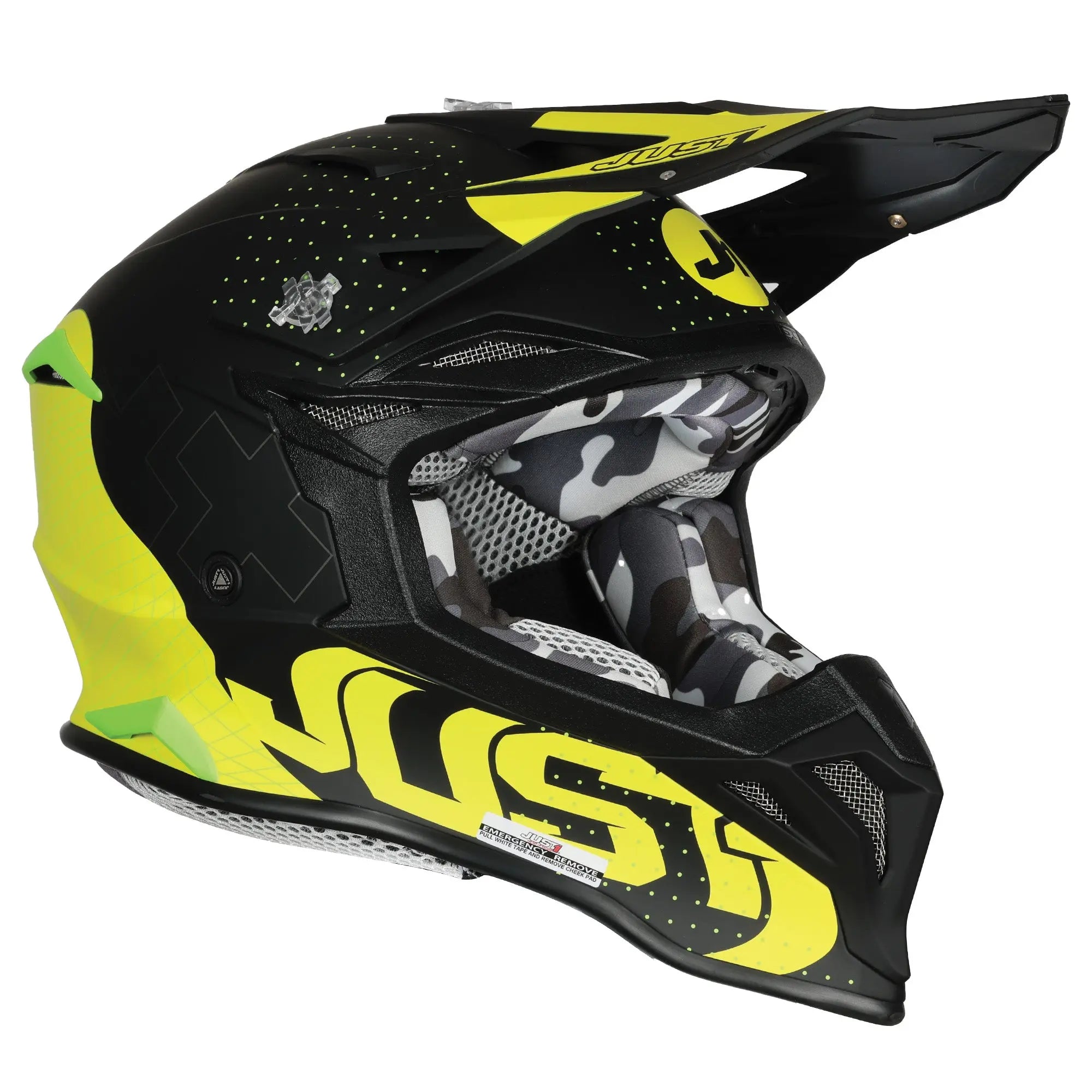 Just1 J39 Xeno Fluo Yellow / Matt Black FREE UK Delivery, FREE 365 Day Returns | Moto Central
