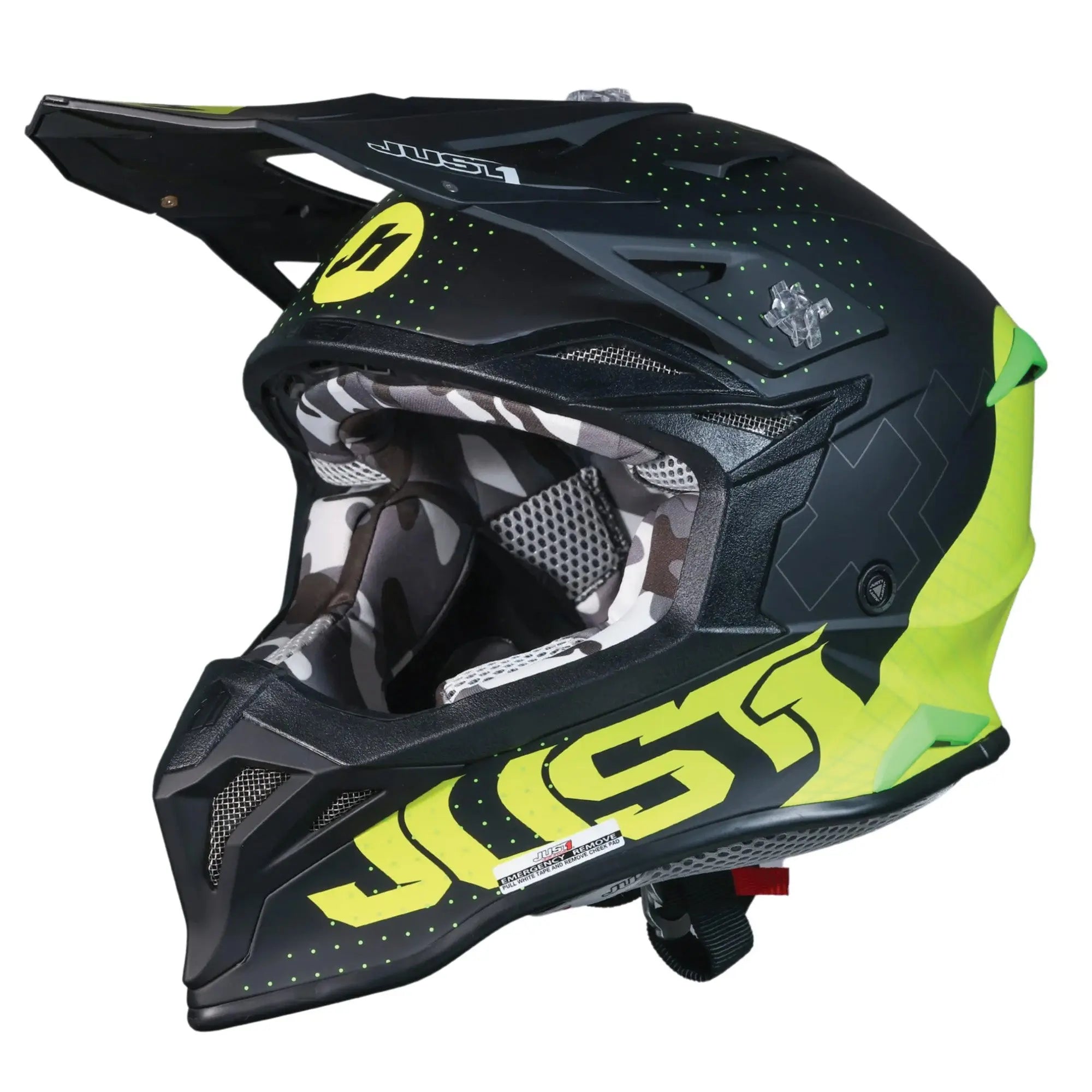 Just1 J39 Xeno Fluo Yellow / Matt Black FREE UK Delivery, FREE 365 Day Returns | Moto Central