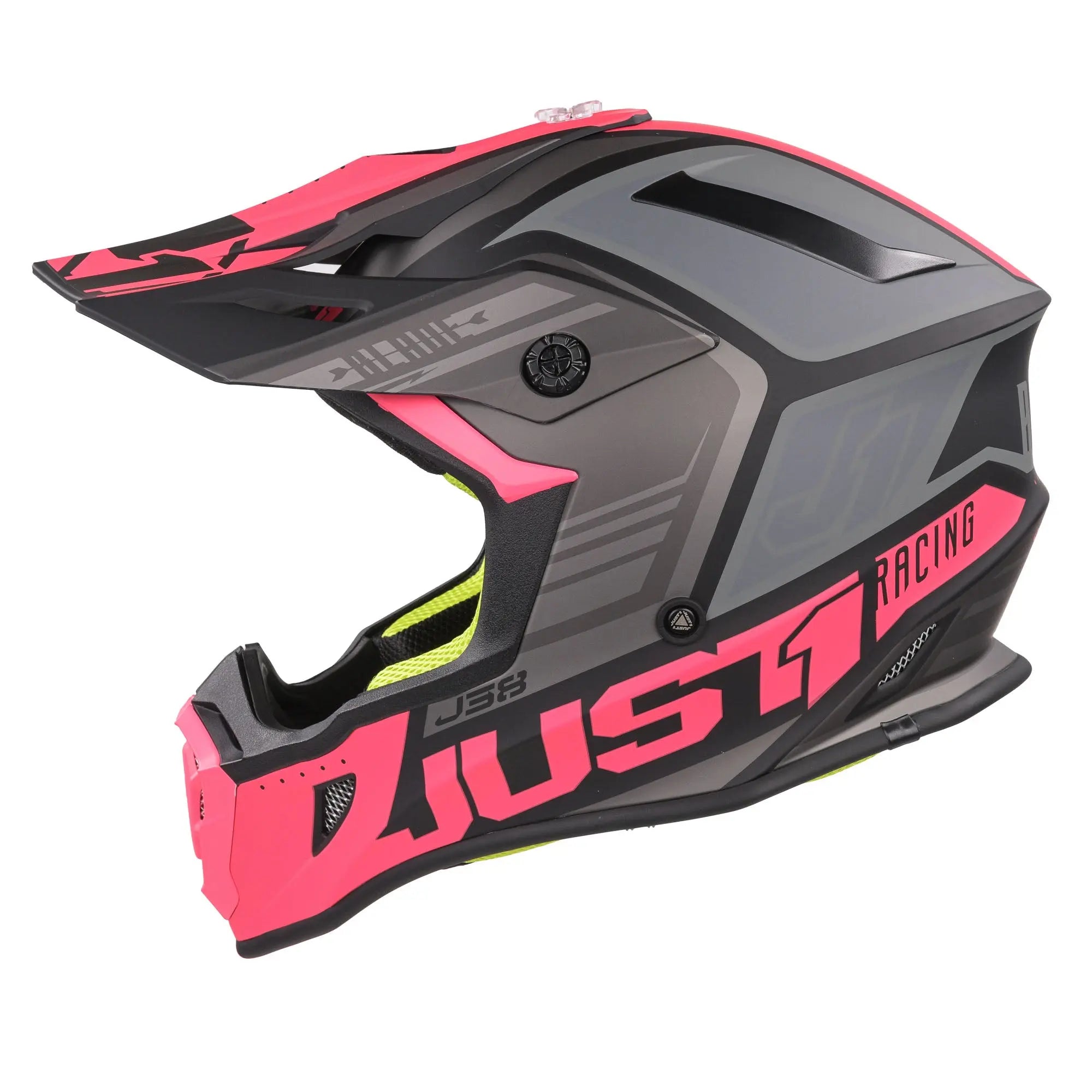 Just1 J38 MX Helmet Blade Matt Fluo Fuchsia / Black - FREE UK Shipping, FREE 365 Day Returns | Moto Central