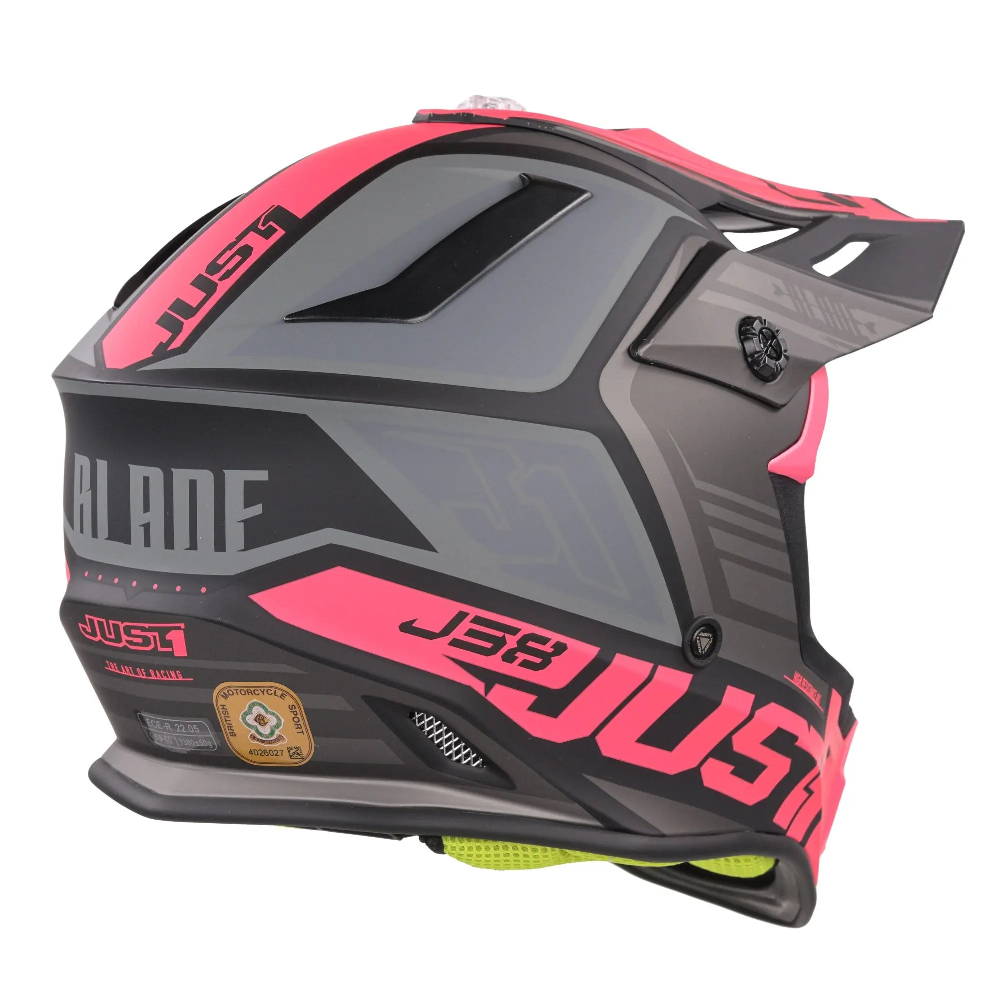 Just1 J38 MX Helmet Blade Matt Fluo Fuchsia / Black - FREE UK Shipping, FREE 365 Day Returns | Moto Central