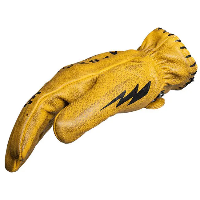 John Doe Coyote Leather Gloves Yellow / Black FREE UK Delivery, FREE 365 Day Returns | Moto Central