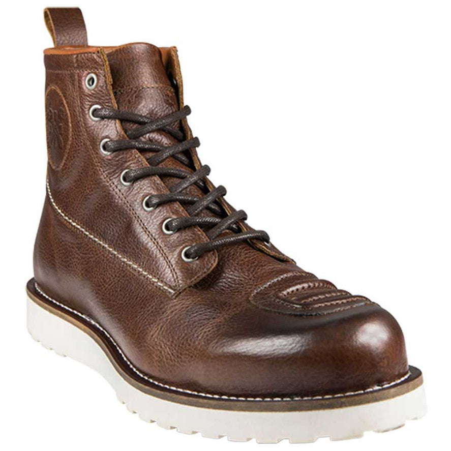John Doe Iron Boots With XTM Fiber Brown, front angled view
