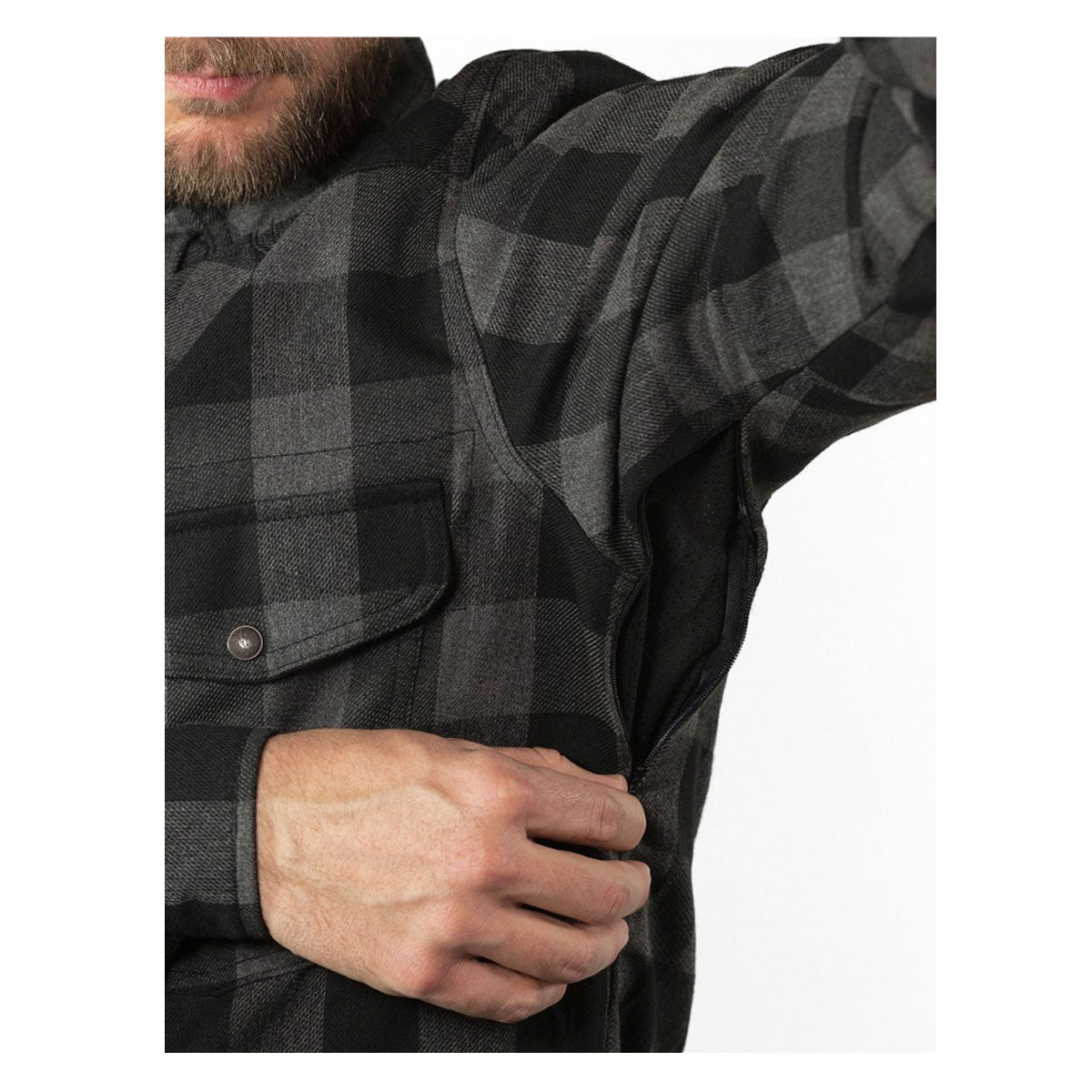 John Doe Motoshirt Protective Overshirt With XTM Fiber Grey / Black