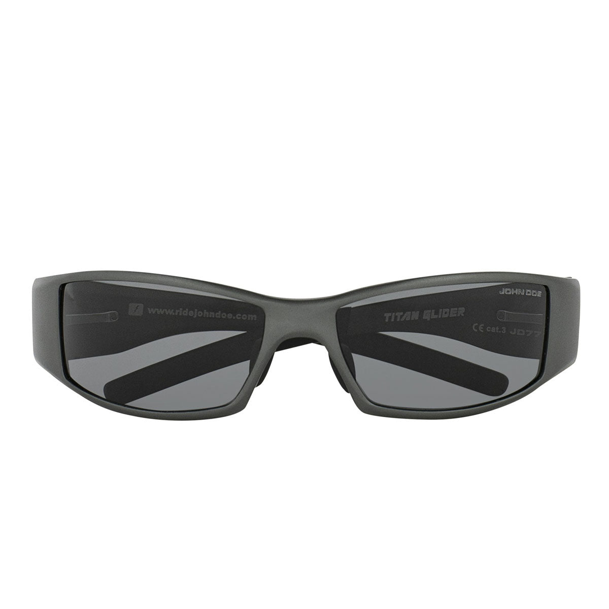 John Doe Titan Glider Sunglasses Black With Grey Lenses