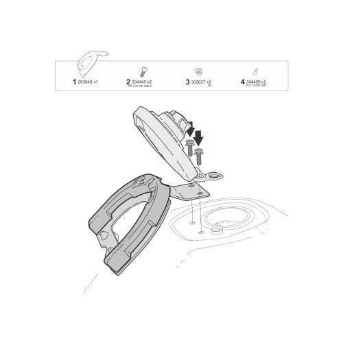 SHAD Click System Fitting Kit For Kawasaki KLE500 2026 - FREE UK Shipping, FREE 365 Day Returns | Moto Central