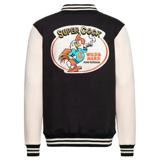King Kerosin Super Cock Textile Jacket Black — rear view