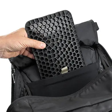 Kriega Back Protector Insert – motorcycle back protector insert – installed view