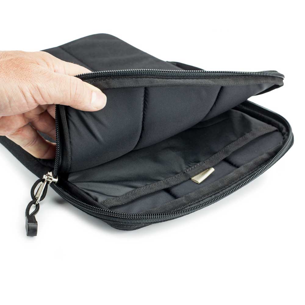 Kriega Kube Notebook Bag Black - 4 Liters - open interior view