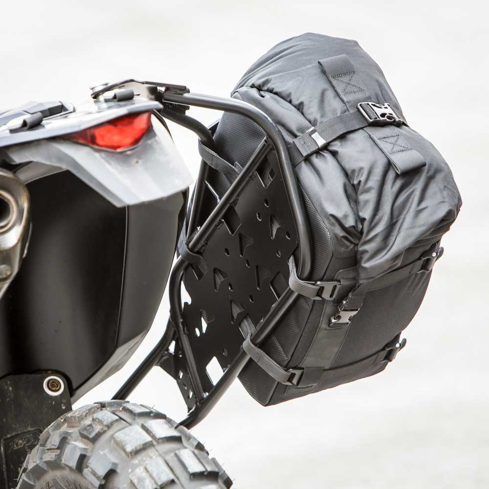 Kriega OS 18 Adventure Pack Black - 18 Liters - rear fitted pannier view