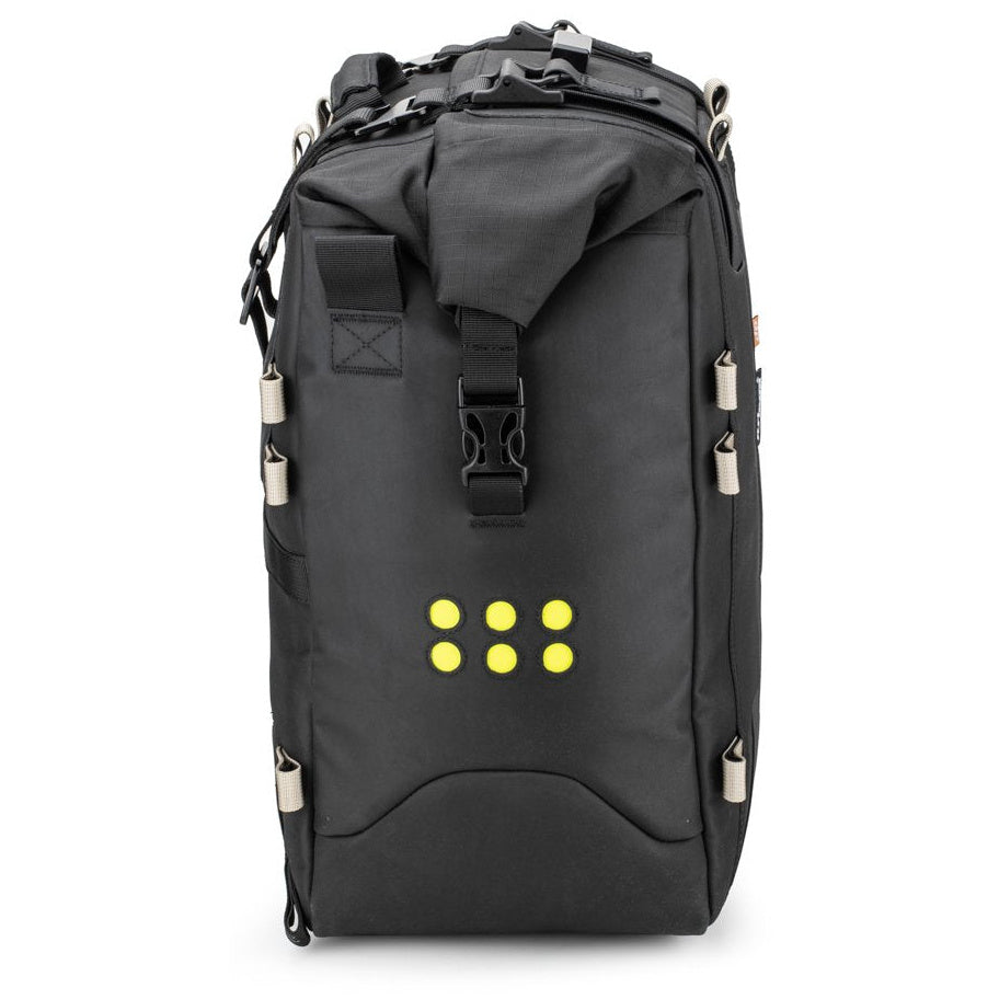 Kriega OS 38 Soft Pannier Black - 38 Liters - side and front view