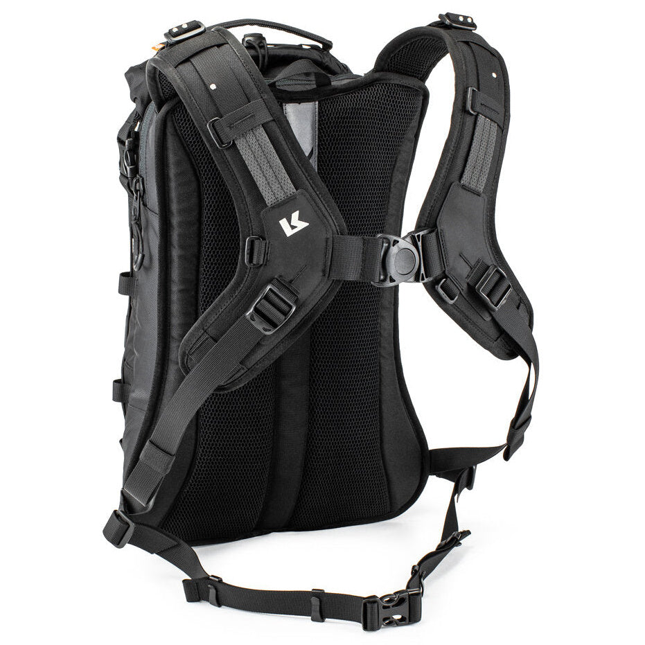 Kriega Trail 18 Adventure Backpack Lime - 18 Liters – rear harness view