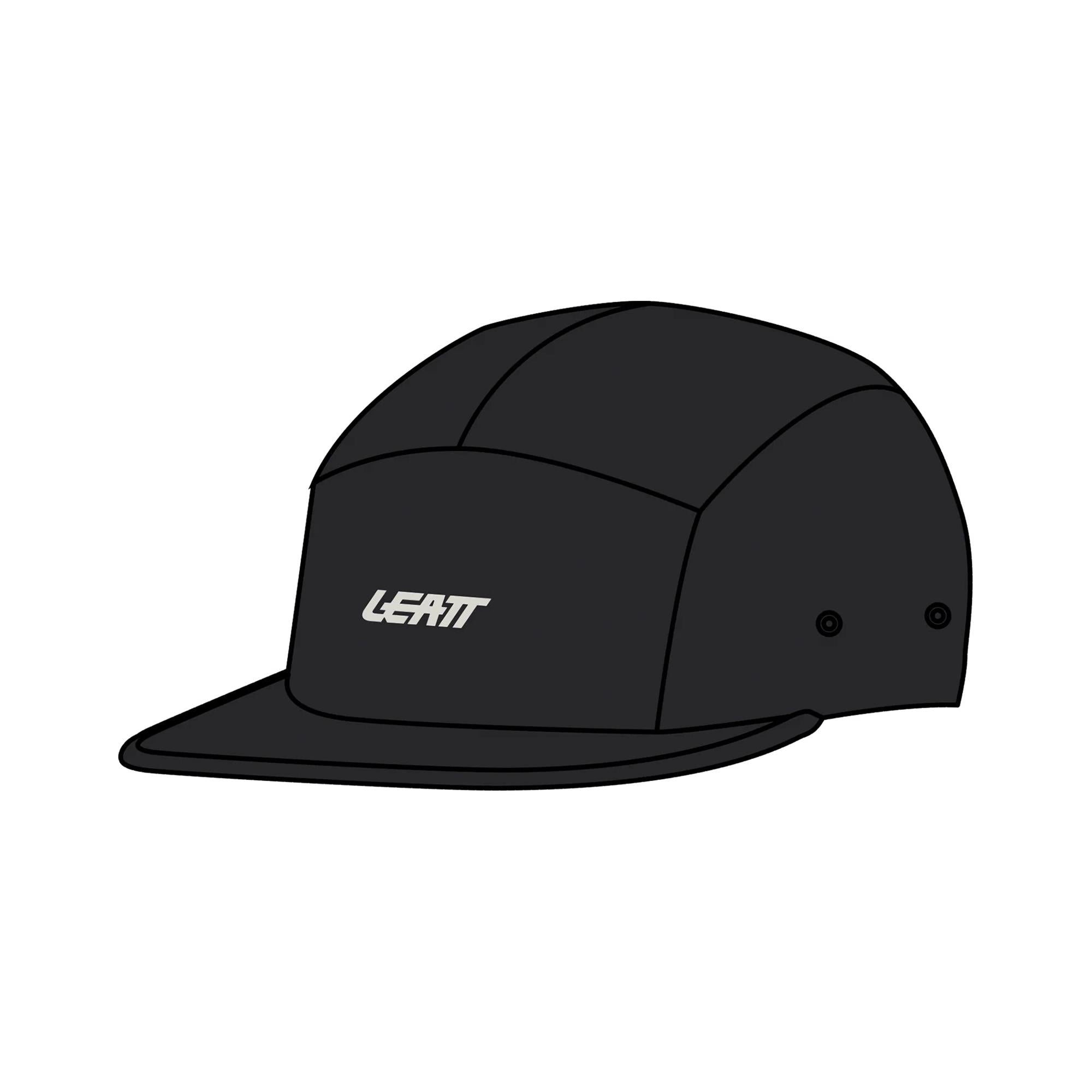 Leatt 5-Panel Cycling Cap Black - FREE UK Shipping, FREE 365 Day Returns | Moto Central