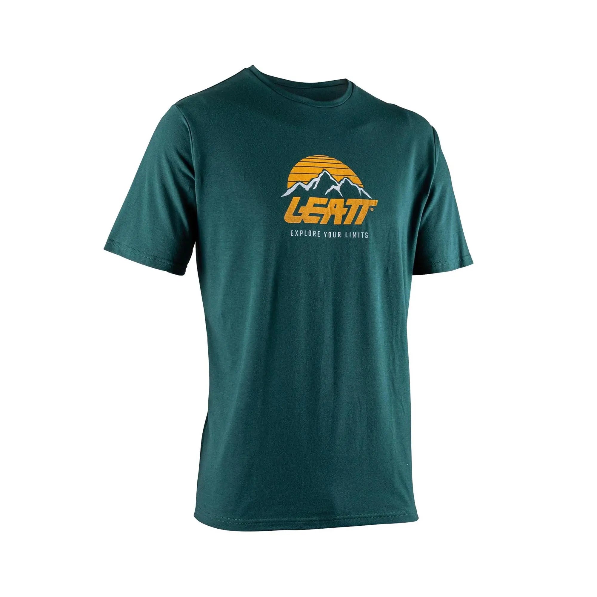 Leatt Core T Shirt Spruce Green - FREE UK Shipping, FREE 365 Day Returns | Moto Central