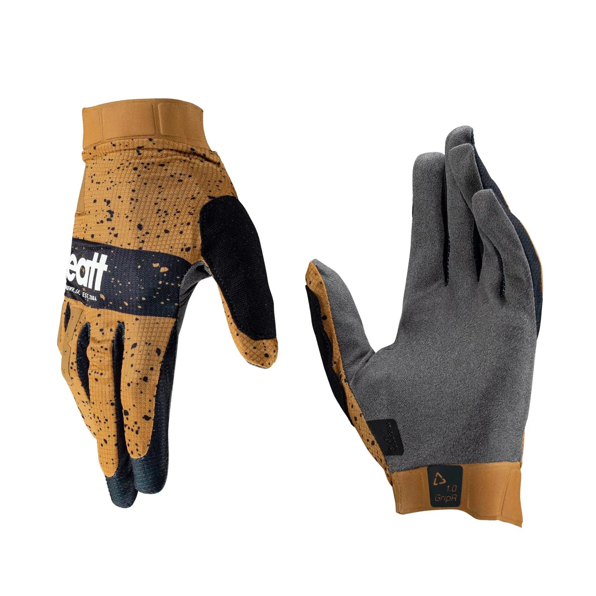 Leatt GripR 1.0 MTB Gloves Rust - FREE UK Shipping, FREE 365 Day Returns | Moto Central
