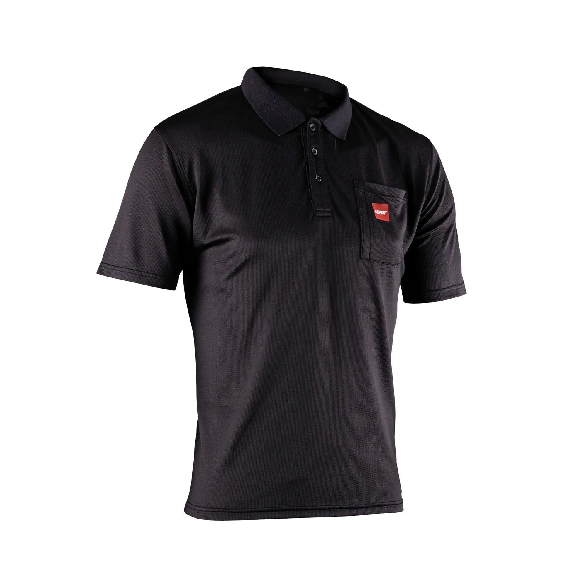 Leatt Team Short Polo Shirt Black - FREE UK Shipping, FREE 365 Day Returns | Moto Central