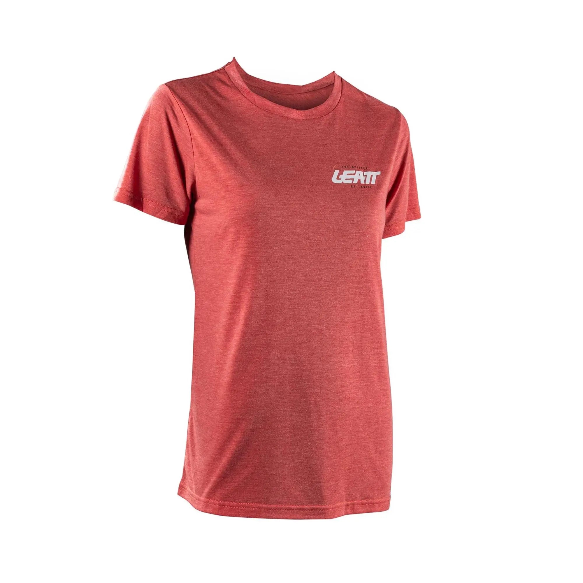 Leatt Tech Ladies T-Shirt Dusty Red - FREE UK Shipping, FREE 365 Day Returns | Moto Central