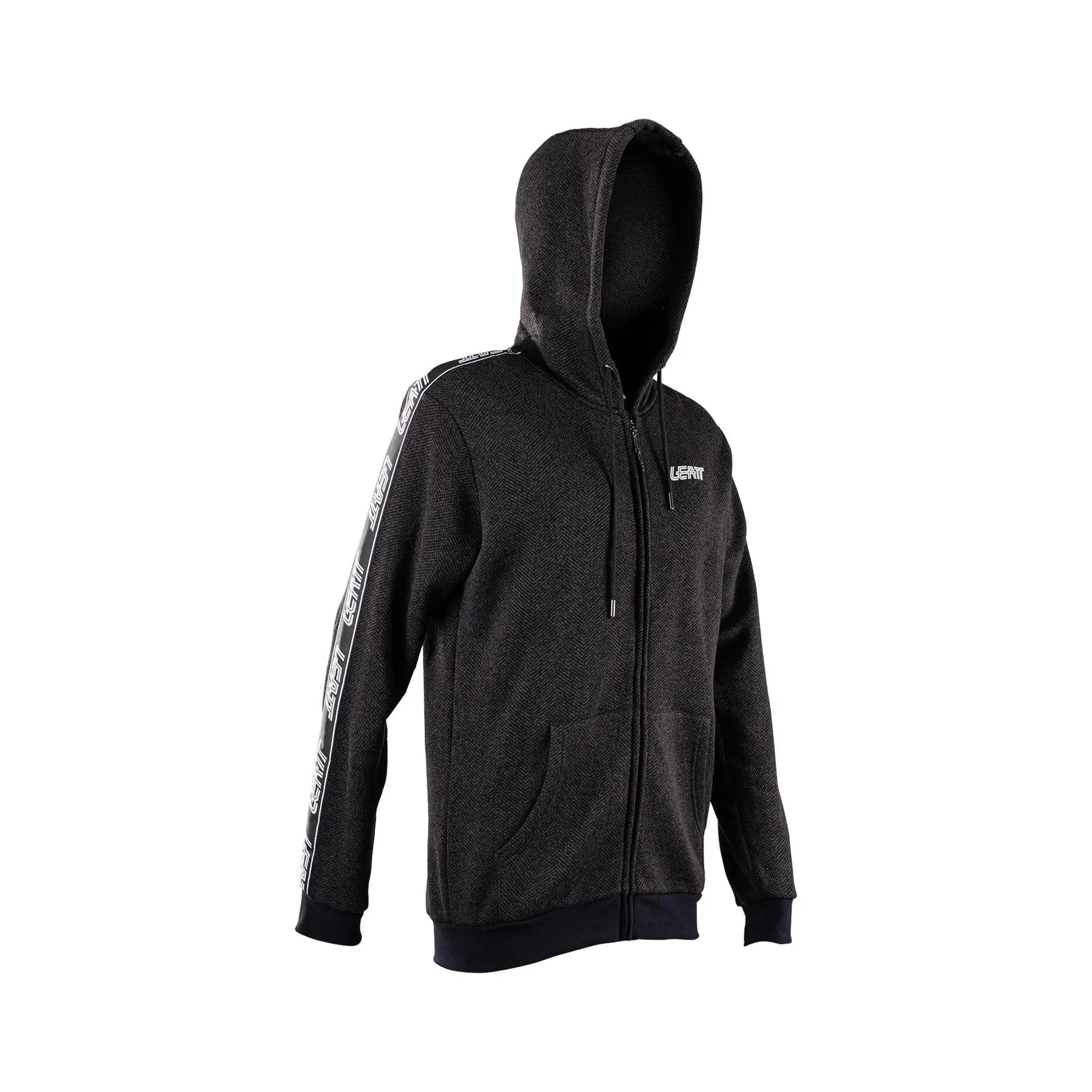 Leatt Zip Up Tech Hoodie Black - FREE UK Shipping, FREE 365 Day Returns | Moto Central