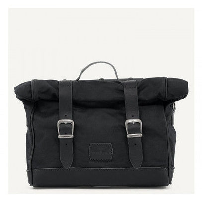 Longride Waxed Canvas LOX Saddlebag Black - 9.5 Liters - primary product view