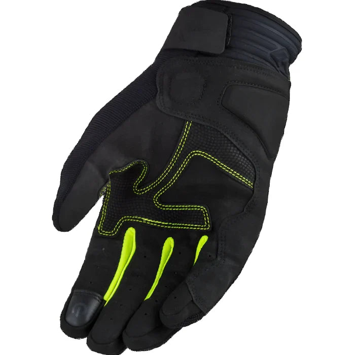 LS2 All Terrain Textile Gloves Black / Hi-Viz Yellow