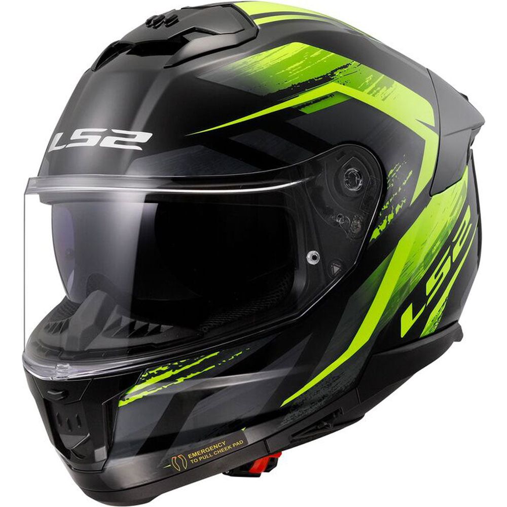LS2 FF808 Stream 2 ECE 22.06 Fury Black / Hi-Viz Yellow