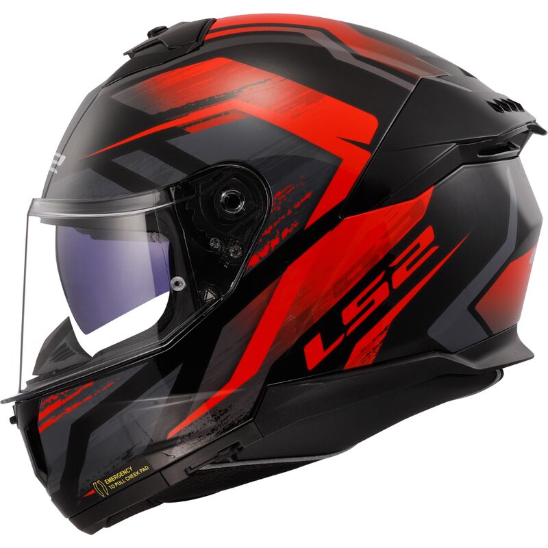 LS2 FF808 Stream 2 ECE 22.06 Fury Black / Red