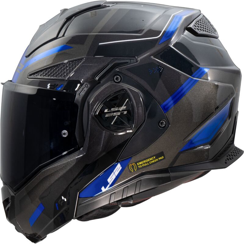 LS2 FF901 Advant X ECE 22.06 Spectrum Black / Titanium Blue