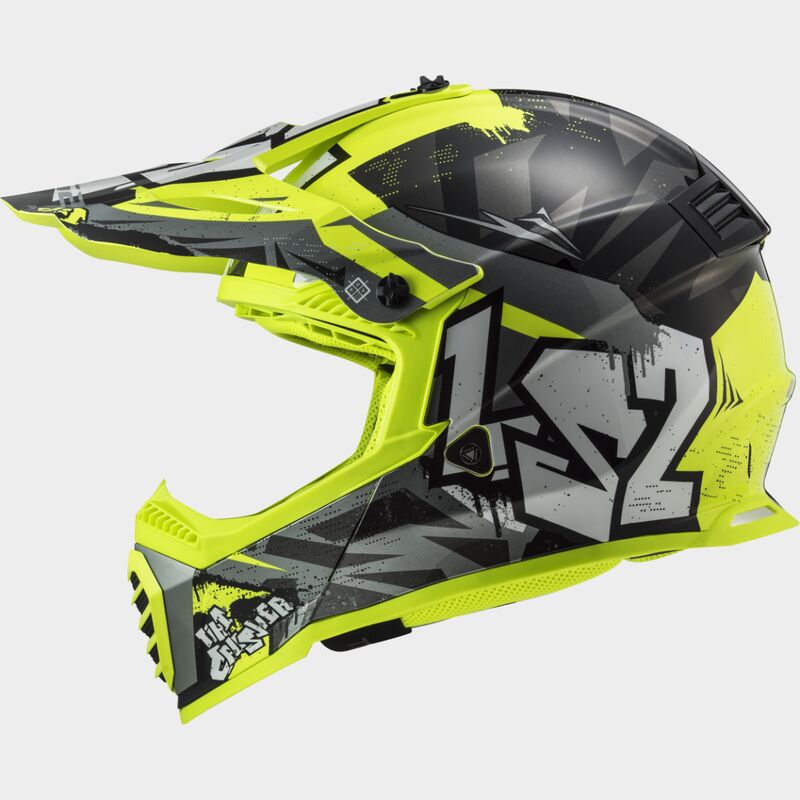 LS2 MX437J Fast Evo 2 Mini Junior ECE 22.06 Crusher Black / Yellow