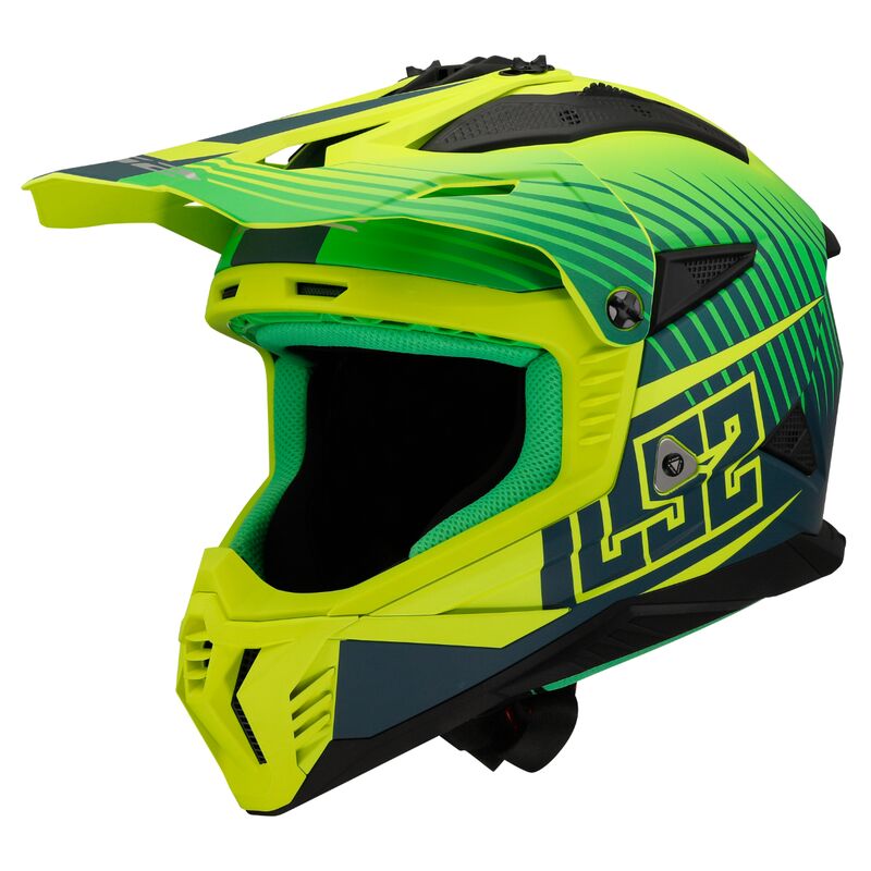 LS2 MX708 Fast 2 ECE 22.06 Duck Matt Hi-Viz Green / Hi-Viz Yellow