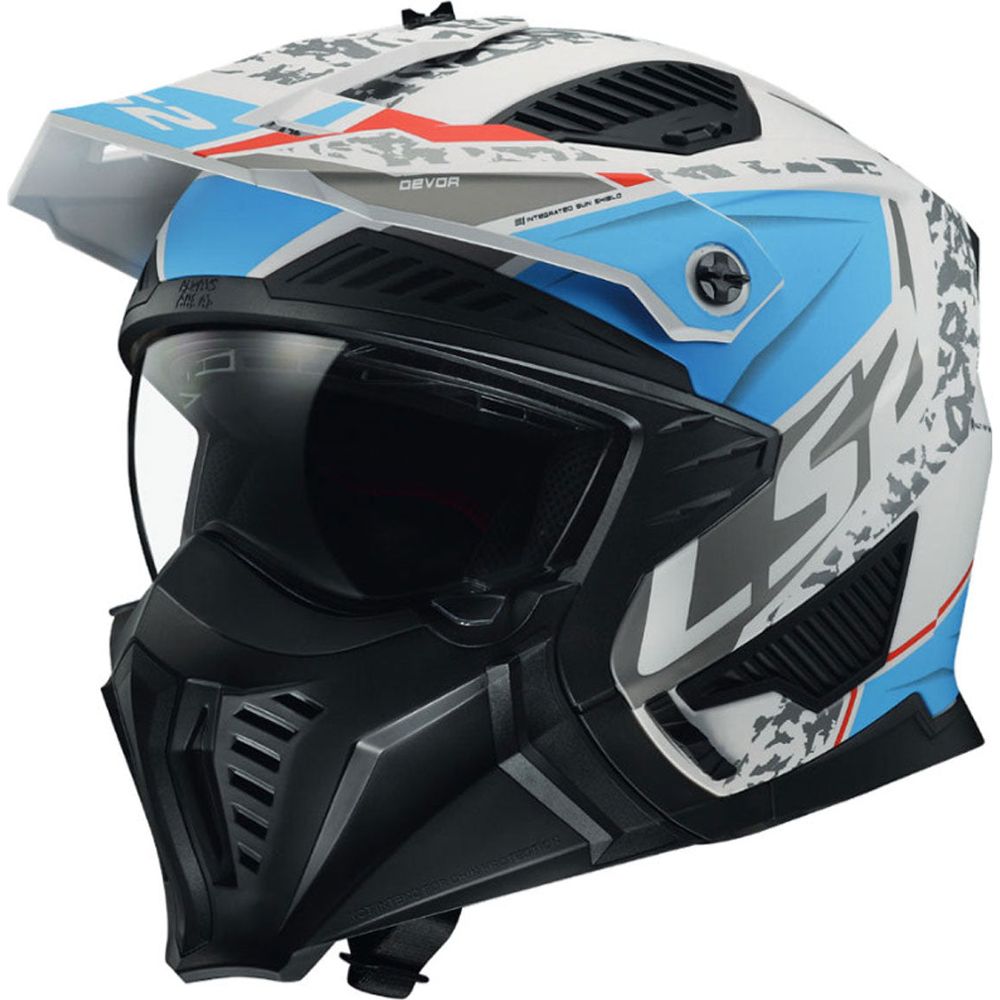LS2 OF606 Drifter ECE 22.06 Devor Matt White / Blue