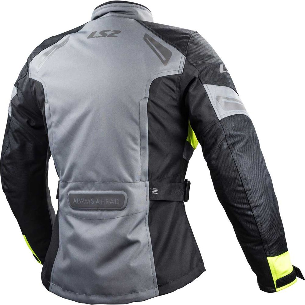 LS2 Phase Ladies Waterproof Touring Textile Jacket Grey / Black / Yellow