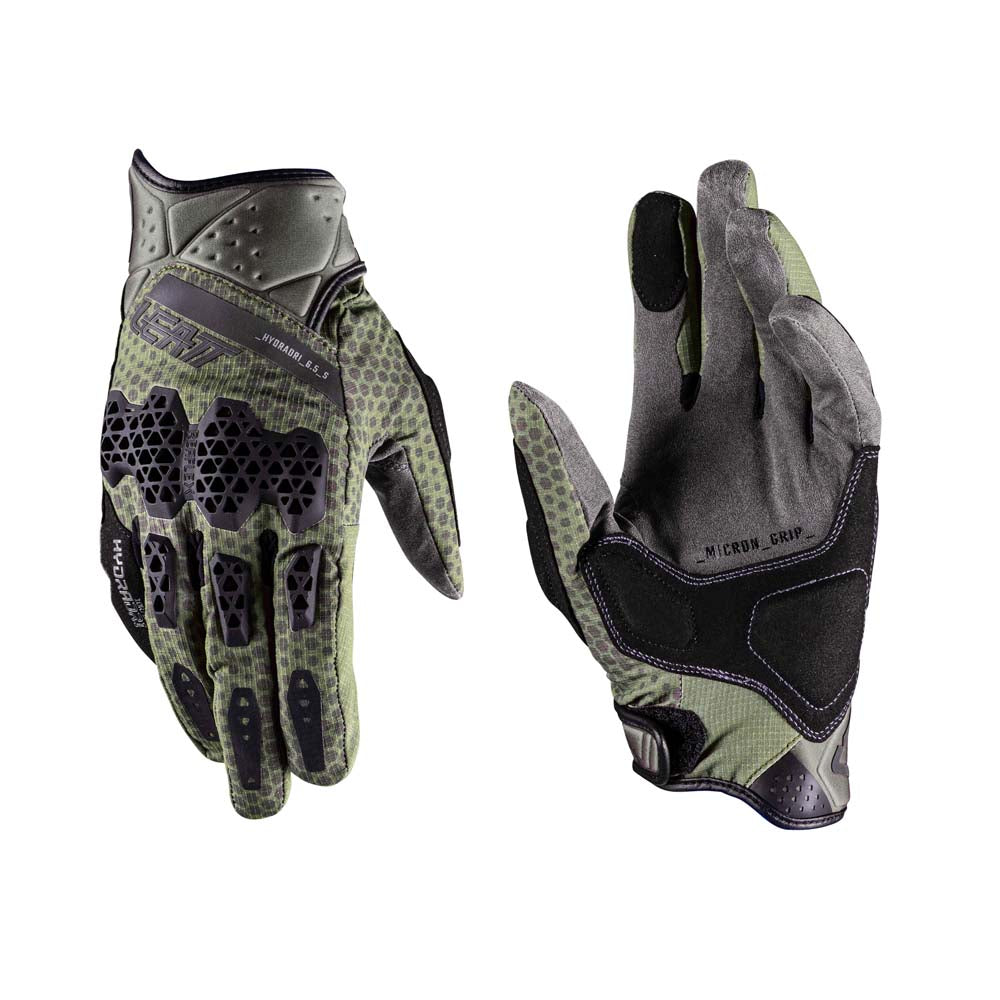 Leatt ADV HydraDri 6.5 Short Textile Gloves Forest Green - FREE UK Delivery, FREE 365 Day Returns | Moto Central