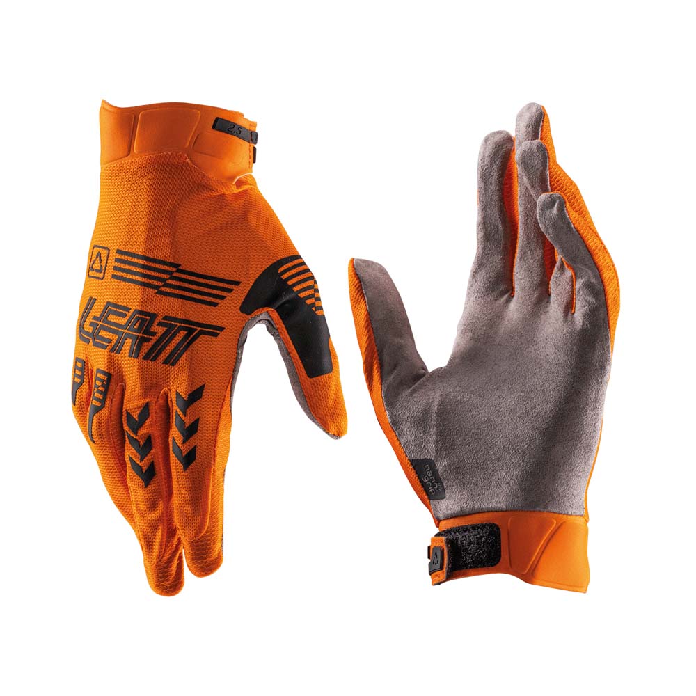 Leatt Moto 2.5 X-Flow Junior Textile Gloves Orange - FREE UK Delivery, FREE 365 Day Returns | Moto Central