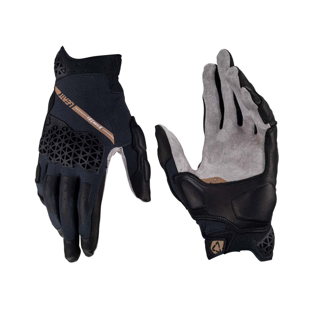 Leatt ADV X-Flow 7.5 Short Textile Gloves Stealth Black / Grey