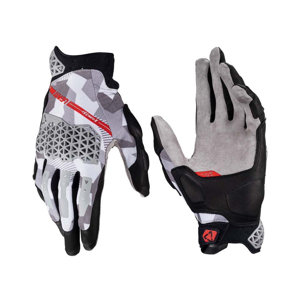 Leatt ADV X-Flow 7.5 Short Textile Gloves Steel Grey