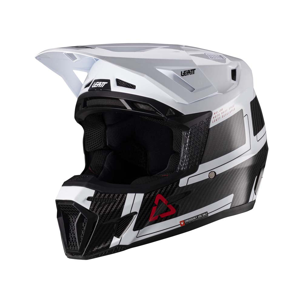 Leatt Moto 9.5 Helmet Kit Carbon / White