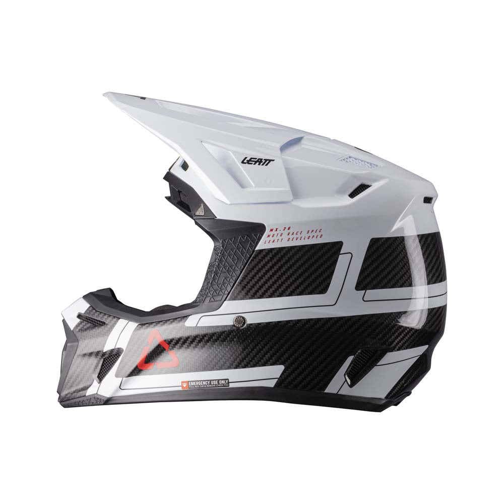 Leatt Moto 9.5 Helmet Kit Carbon / White
