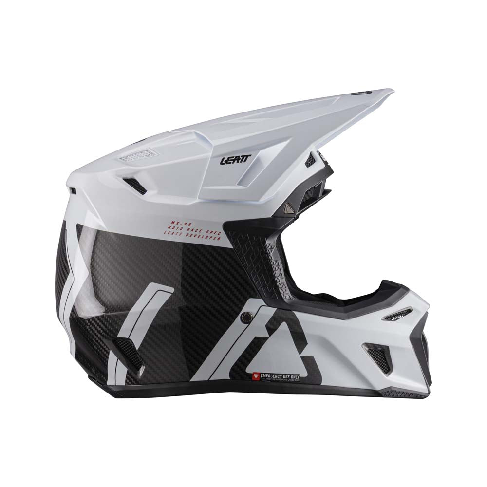 Leatt Moto 9.5 Helmet Kit Carbon / White