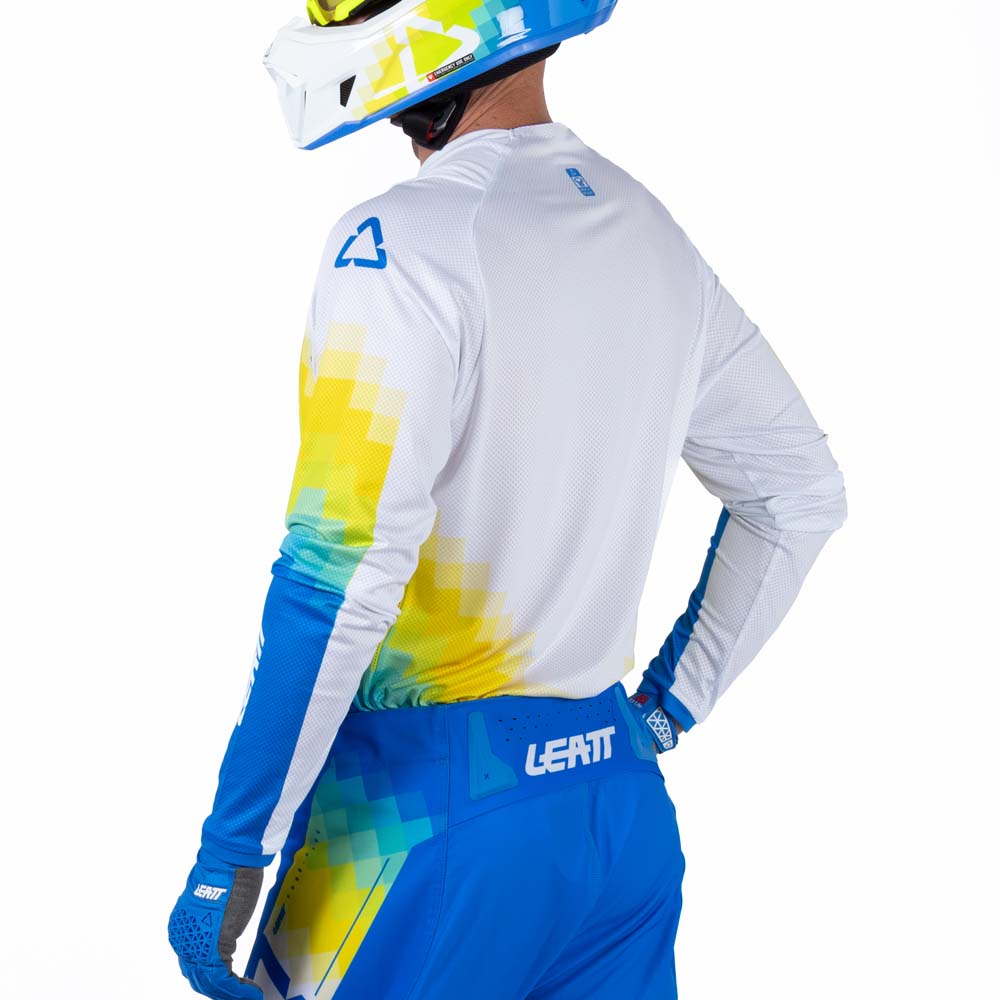 Leatt Moto 4.5 Lite Jersey Pixel Blue - FREE UK Shipping, FREE 365 Day Returns | Moto Central