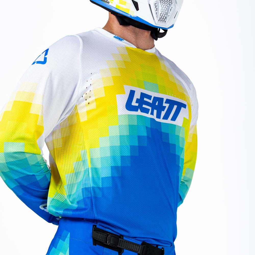 Leatt Moto 4.5 Lite Jersey Pixel Blue - FREE UK Shipping, FREE 365 Day Returns | Moto Central