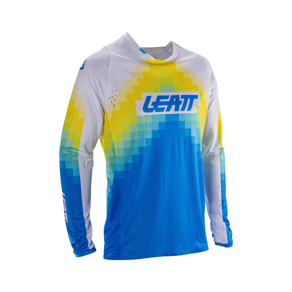 Leatt Moto 4.5 Lite Jersey Pixel Blue - FREE UK Shipping, FREE 365 Day Returns | Moto Central