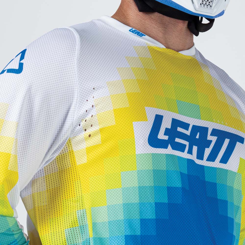 Leatt Moto 4.5 Lite Jersey Pixel Blue - FREE UK Shipping, FREE 365 Day Returns | Moto Central