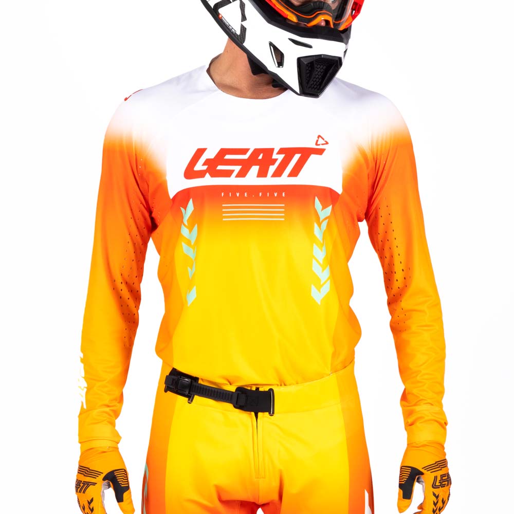 Leatt Moto 5.5 UltraWeld Jersey Orange - FREE UK Shipping, FREE 365 Day Returns | Moto Central