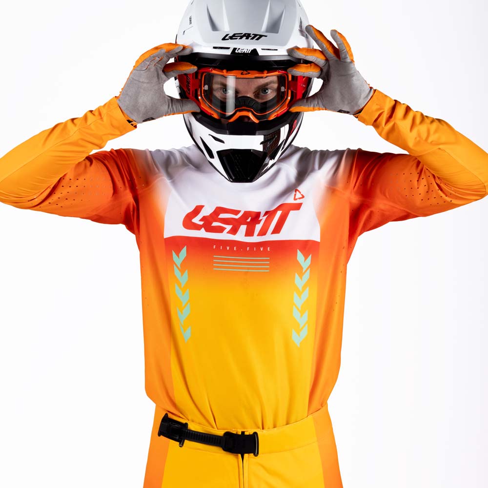 Leatt Moto 5.5 UltraWeld Jersey Orange - FREE UK Shipping, FREE 365 Day Returns | Moto Central