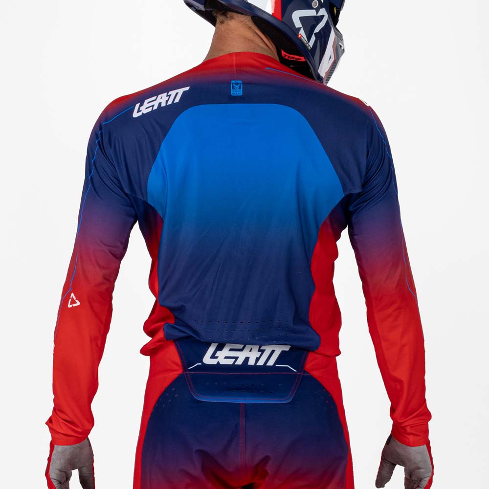 Leatt Moto 5.5 UltraWeld Jersey Royal Blue / Red - FREE UK Shipping, FREE 365 Day Returns | Moto Central