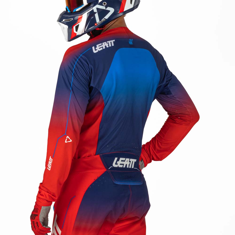 Leatt Moto 5.5 UltraWeld Jersey Royal Blue / Red - FREE UK Shipping, FREE 365 Day Returns | Moto Central