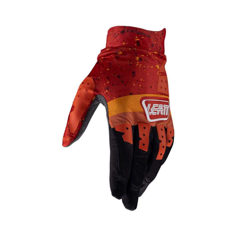 Leatt Moto 2.5 WindBlock Textile Gloves Burn Red - FREE UK Delivery, FREE 365 Day Returns | Moto Central