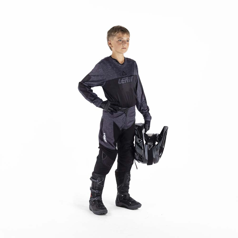 Leatt 3.5 Mini Kids Ride Kit Stealth Black / Grey - FREE UK Delivery, FREE 365 Day Returns | Moto Central