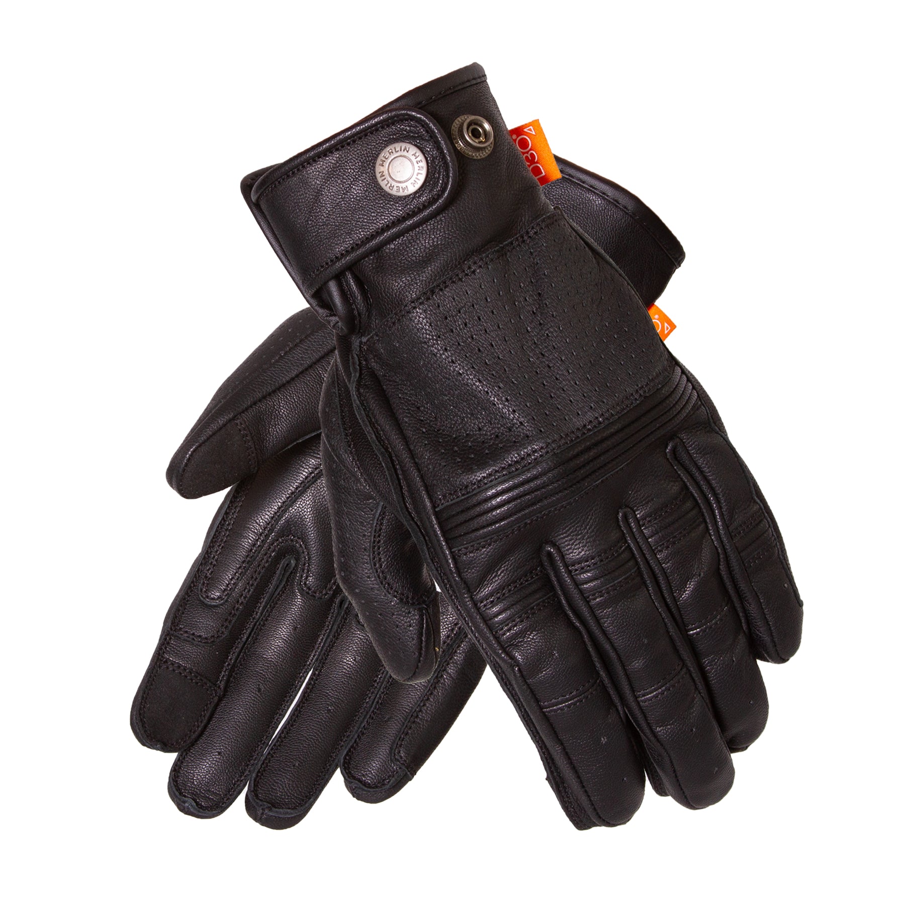 Merlin Leigh D3O Leather Gloves Black FREE UK Delivery, FREE 365 Day Returns | Moto Central
