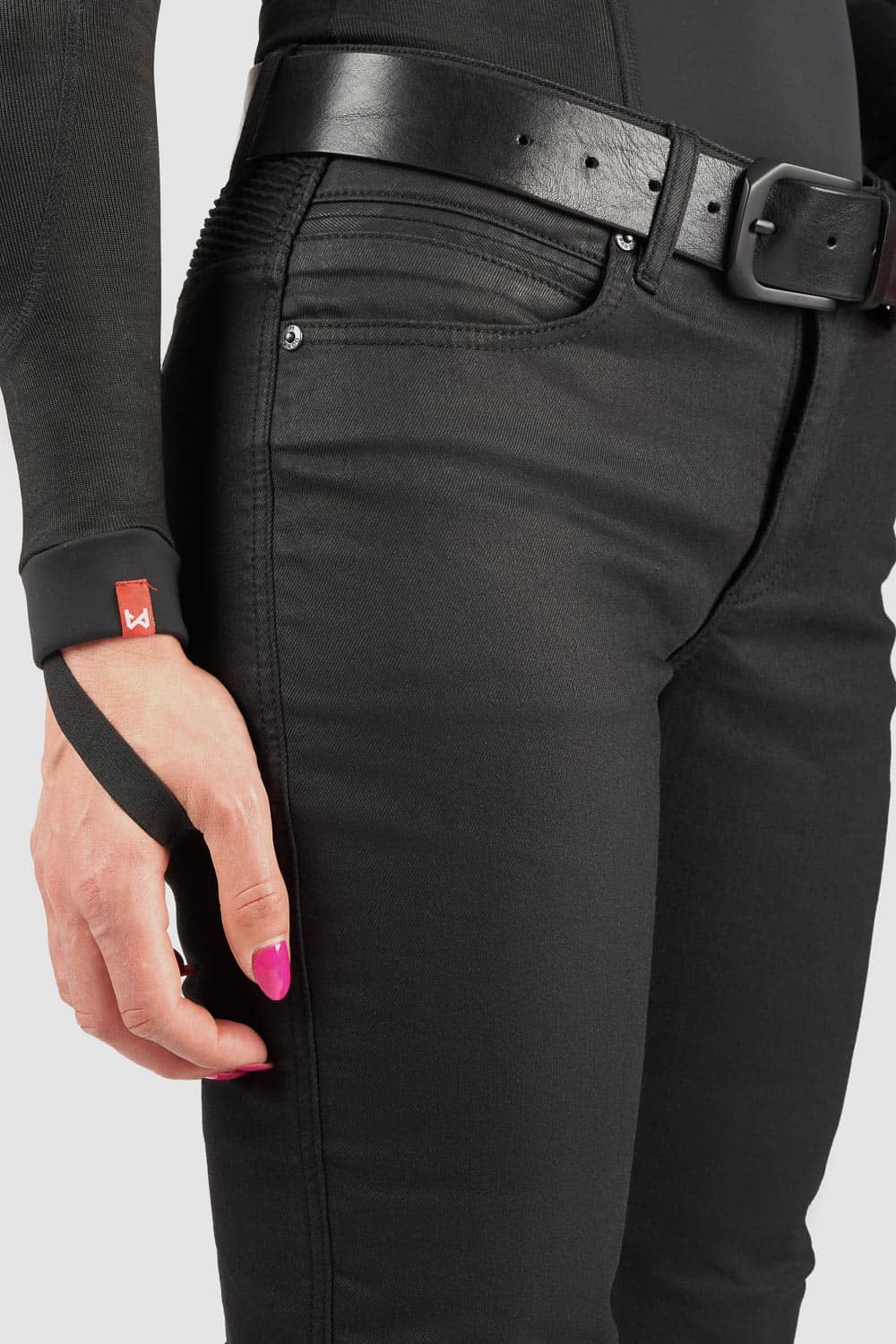 Pando Moto Lorica Black A Ladies Denim Jeans Black FREE UK Delivery, FREE 365 Day Returns | Moto Central