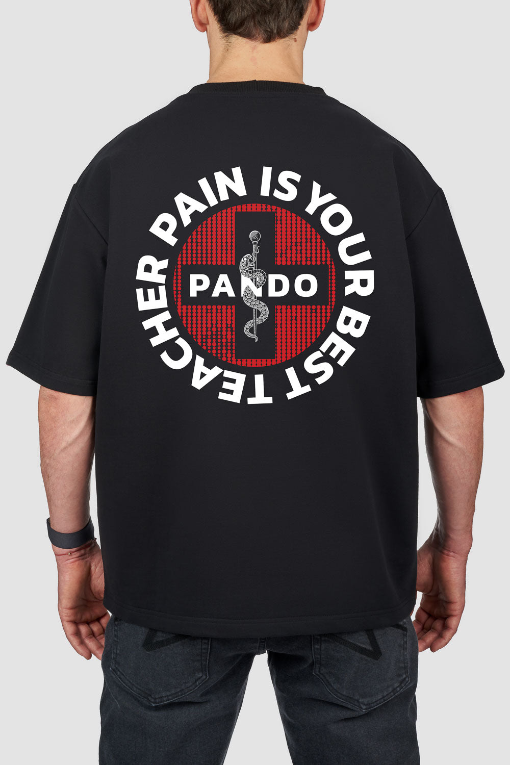 Pando Moto Luke Pain Oversized T-Shirt Black FREE UK Delivery, FREE 365 Day Returns | Moto Central